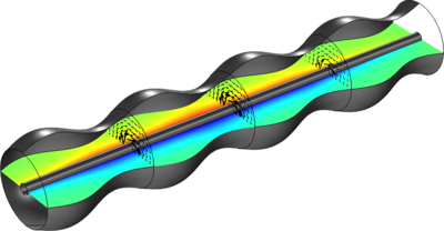 Simulating a Corrugated Waveguide and Its Impedance