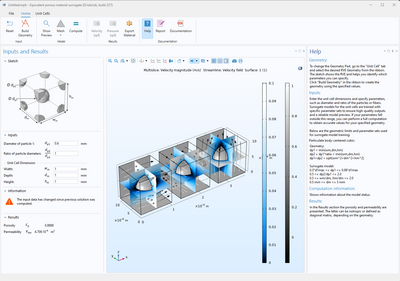 Homogenized Porous Material Properties