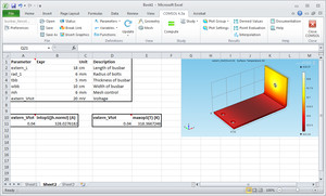 Electrical Heating in a Busbar Using LiveLink™ for Excel®