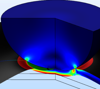 Adhesion and Decohesion of Indenting Ball