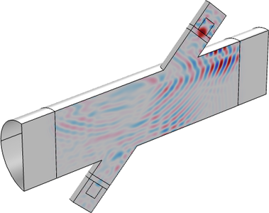 Ultrasonic Flowmeter with Piezoelectric Transducers